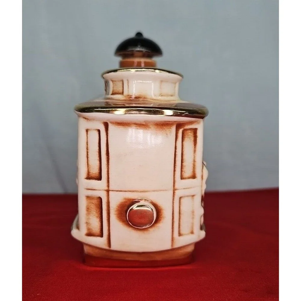 San Francisco Decanter Cable Car Liquor Bottle VTG 68 Ezra Brooks Powell & Hyde